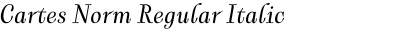 Cartes Norm Regular Italic